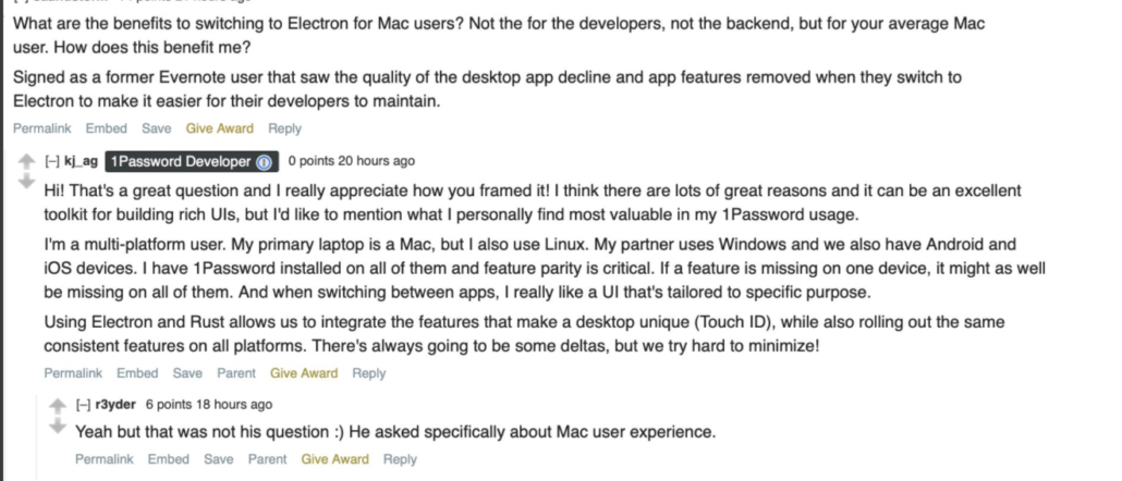 1password reddit AMA